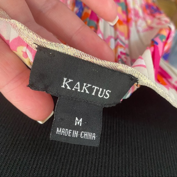 Kaktus Floral Pleated Summer Dress - Picture 5 of 5